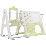 ZNTS 6-in-1 Toddler Climber and Swing Set Kids Playground Climber Swing Playset with Tunnel, Climber, PP300100AAF