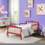 ZNTS Twain Toddler Bed Coral/Natural B02257204