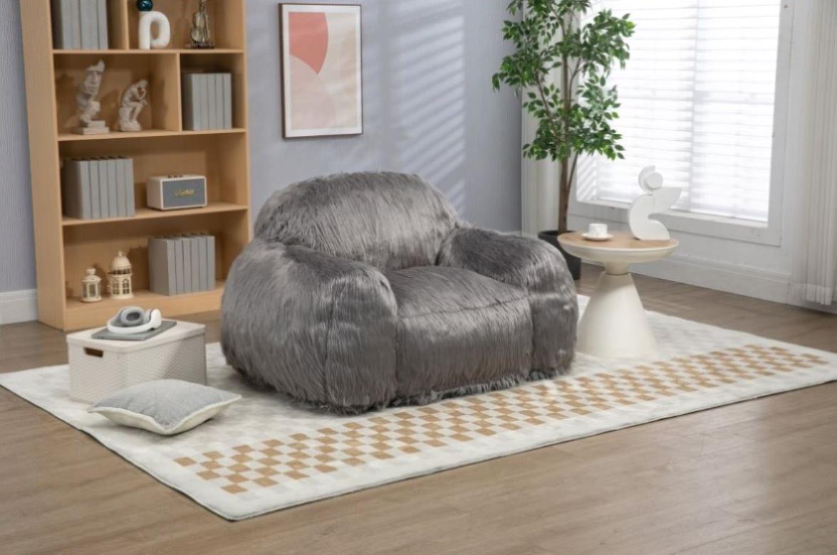 Soft Bean Bag Chair with Ottoman,Sponge Filling Lazy Sofa Floor