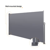 ZNTS Retractable Side Screen Awning, UV Resistant, Waterproof, Patio Privacy Screen for Garden, Balcony, W419142768