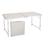 ZNTS 120 x 60 x 70 4Ft Portable Multipurpose Folding Table White 19846019