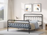 ZNTS Tara Metal Bed Queen, Black B083124172