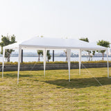 ZNTS 3*6m Non-Cloth PE Cloth Plastic Sprayed Iron Pipe Outdoor Party Tent White 08645783