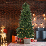 ZNTS 7.5ft Flocking Tied Light Christmas Tree 88310259