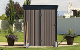 ZNTS TOPMAX Patio 5ft Wx3ft. L Garden Shed, Metal Lean-to Storage Shed with Adjustable Shelf and Lockable WF297849AAD