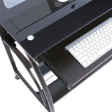 ZNTS Exquisite Integrated Stalinite Computer Desk 307B Black 49343068