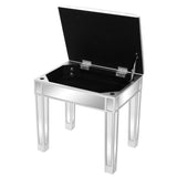 ZNTS Modern Style Mirrored Vanity Stool Silver Gray 57681563