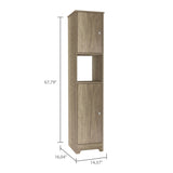 ZNTS Brighton 1-Shelf Linen Cabinet Light Oak B06280089