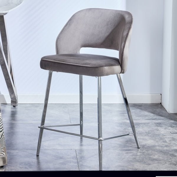 ZNTS Bar Chair.Dining Chair.Stylish and Comfortable Velvet Bar Stool.with High-Density Foam Chair,Durable W1151101091