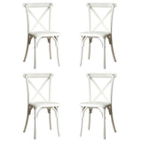 ZNTS 4-Pack Resin X-Back Chair, Mid Century Chair Modern Farmhouse Cross Back Chair for Kitchen ,Lime W120972774