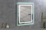 ZNTS 32*24 LED Lighted Bathroom Wall Mounted Mirror with High Lumen+Anti-Fog Separately Control+Dimmer TH902A