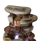 ZNTS 29.9inches Rock Water Fountain with LED Lights 55772103