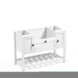 ZNTS Solid Wood Bathroom Vanities Without Tops 48 in. W x 20 in. D x 33.60 in. H Bath Vanity in White W92868360