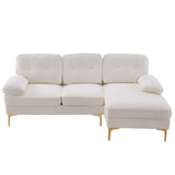 ZNTS Three-Seat Simple And Stylish Indoor Modular Sofa Beige 82830683