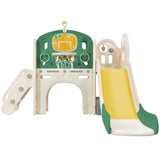 ZNTS Kids Slide Playset Structure, Freestanding Castle Climbing Crawling Playhouse with Slide, Arch PP300683AAL