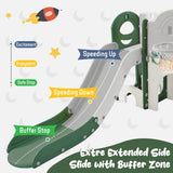 ZNTS Kids Slide Playset Structure 9 in 1, Freestanding Spaceship Set with Slide, Arch Tunnel, Ring Toss, PP319755AAF
