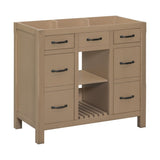 ZNTS 36''Bathroom Vanity without Sink,Modern Bathroom Storage Cabinet with 2 Drawers and 2 Cabinets,Solid WF316255AAN
