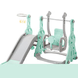 ZNTS Toddler Slide and Swing Set 3 in 1, Kids Playground Climber Swing Playset with Basketball Hoops PP293801AAF