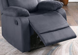 ZNTS Elegant Modern Ebony Color Microfiber Motion Recliner Chair 1pc Couch Manual Motion Plush Armrest B011P163883