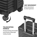 ZNTS Hardshell Luggage Sets 3 Piece Double Spinner Wheels Suitcase with TSA Lock 20" 24" 28" W1215P152347