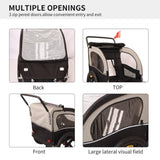 ZNTS 2-in-1 Double 2 Seat Bicycle Bike Trailer Jogger Stroller for Kids Children Foldable Collapsible W1364133903