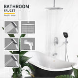 ZNTS Shower System, Ultra-thin Wall Mounted Shower Faucet Set for Bathroom with High Pressure Big Size W116683646