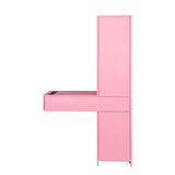 ZNTS Pink modern simple hair desk, multi-layer storage space W33163007