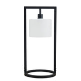 ZNTS Metal Table Lamp with Glass Drum Shade B03596583