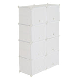 ZNTS 7-Tier Portable 28 Pair Shoe Rack Organizer 14 Grids Tower Shelf Storage Cabinet Stand Expandable 41413335