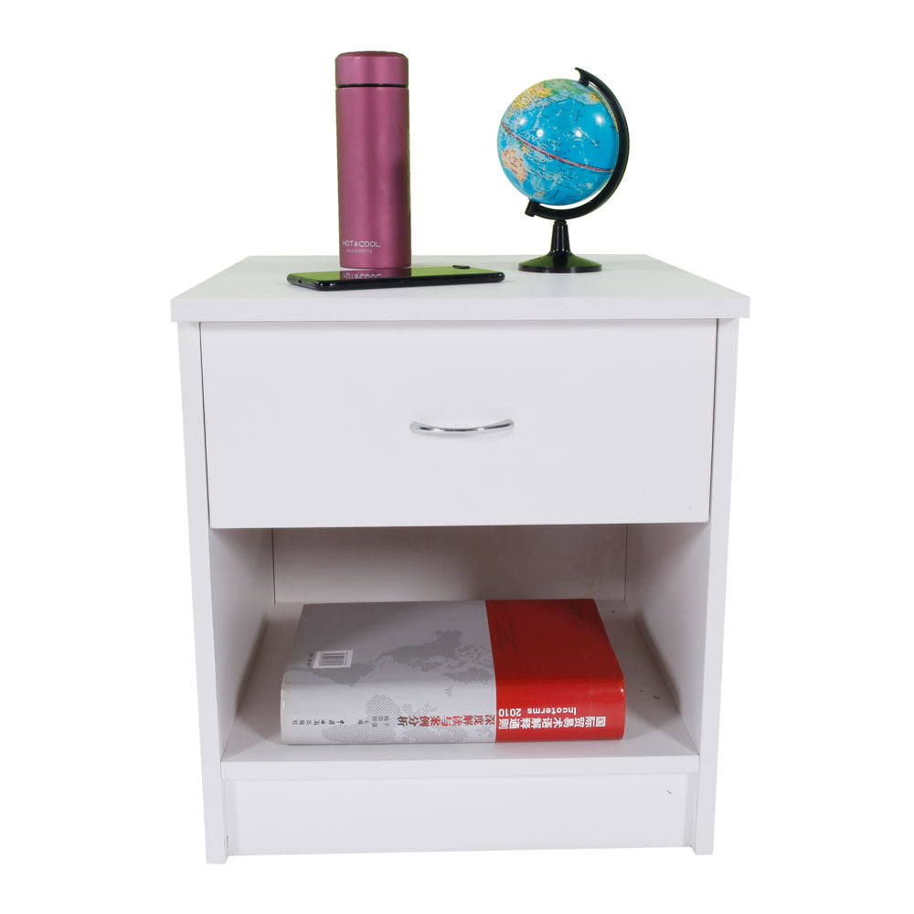 ZNTS 2pcs Night Stands with Drawer White 75954387