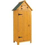 ZNTS Outdoor Tool Storage Cabinet, Wooden Fir Garden Shed with Single Storage Door 75540966