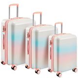 ZNTS Hardshell PC Luggage Sets 3 Piece Spinner 8 wheels Suitcase with TSA Lock Lightweight 20''24''28'' PP309780AAA