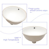 ZNTS 19"x16" Oval Shape Undermount Bathroom Sink Modern Pure White Porcelain Ceramic Lavatory Vanity Sink W122552091