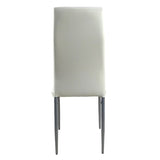 ZNTS 4pcs backrest cushion horizontal sewing decoration PU leather dining chair round tube white cushion 94807308