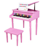 ZNTS Wooden Toys: 30-key Children's Wooden Piano / Four Feet / with Music Stand, Mechanical Sound 31762119