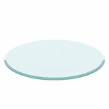 ZNTS 40" Inch Round Tempered Glass Table Top Clear Glass 1/2" Inch Thick Beveled Polished Edge W126560364