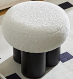 ZNTS W8017-1 White lamb wool seat, barrel PVC pipe with black ash willow W2085129980