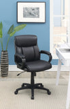 ZNTS Standard Back Upholstered Office Chair, Black SR011682