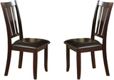 ZNTS Simple Contemporary Set of 2 Side Chairs Brown Finish Dining Seating Cushion Chair Unique Design B01157357