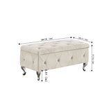 ZNTS Storage Bench, Flip Top Entryway Bench Seat with Safety Hinge, Storage Chest with Padded Seat, Bed W1359120045