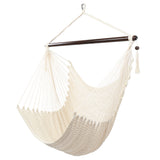 ZNTS Caribbean Large Hammock Chair Swing Seat Hanging Chair with Tassels Tan 70623120