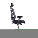 ZNTS Techni Mobili High Back Executive Mesh Office Chair with Arms, Lumbar Support and Chrome Base, Black RTA-1010-BK