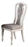 ZNTS Set of 2 Dining Chairs Grey Upholstered Tufted unique Design Chairs Back Cushion Seat Dining Room HSESF00F1825