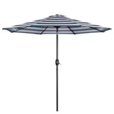 ZNTS Black And White Umbrella Outdoor Patio Adjustable 9 Ft Patio Umbrella With Tilt Beach Garden W1828P147970