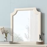 ZNTS Milky White 31.9"L x 36"H x 1"W Mirror WF299174AAK