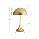 ZNTS Dome-Shaped 2-Light Metal Table Lamp B035122356