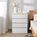 ZNTS FCH Wood Simple 4-Drawer Dresser White 29836044
