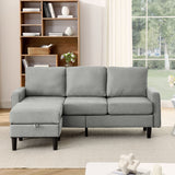 ZNTS Upholstered Sectional Sofa Couch, L Shaped Couch With Storage Reversible Ottoman Bench 3 Seater for W1191126332