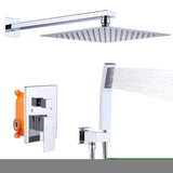 ZNTS Shower System Shower Faucet Combo Set Wall Mounted with 10" Rainfall Shower Head and handheld shower 97604753