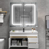 ZNTS Bathroom Mirror Cabinet With LED Lights W2312141736